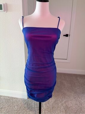 blue mini dress